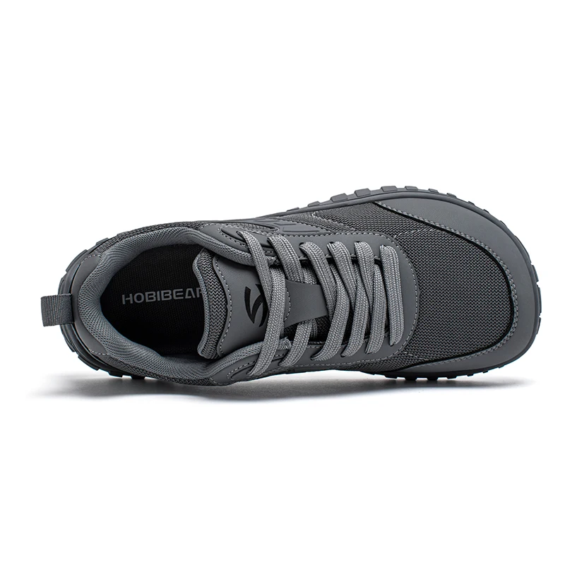 HOBIBEAR Wide Toe Running Shoes Unisex Minimalist Artificial Leather Walking Sneakers Lace Up Lightweight Breathable Shoes - Image 5