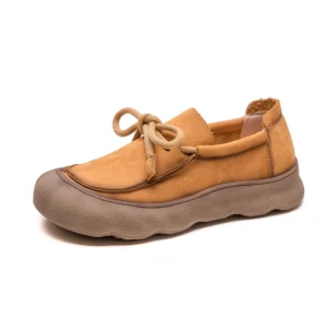 AIYUQI Women's Sneakers Genuine Leather 2026 New Non-Slip Women German training shoes Large Size Lace-Up female Loafers