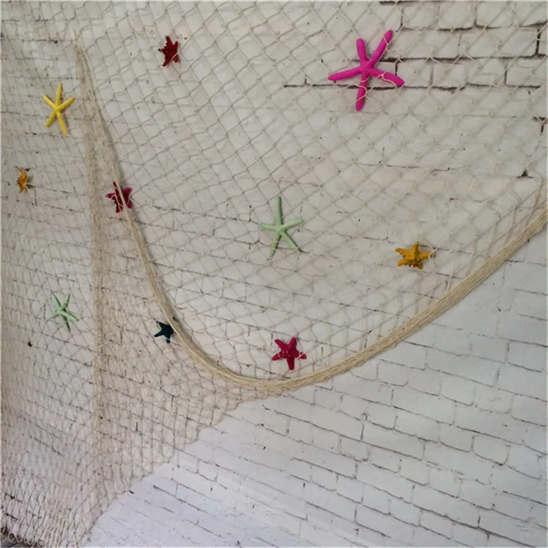 Big Fishing Nets For Theme Restaurant Studio Home Decoration Props Mediterranean Sea Style Wall Hangings Ornament Wall Stickers - Image 5