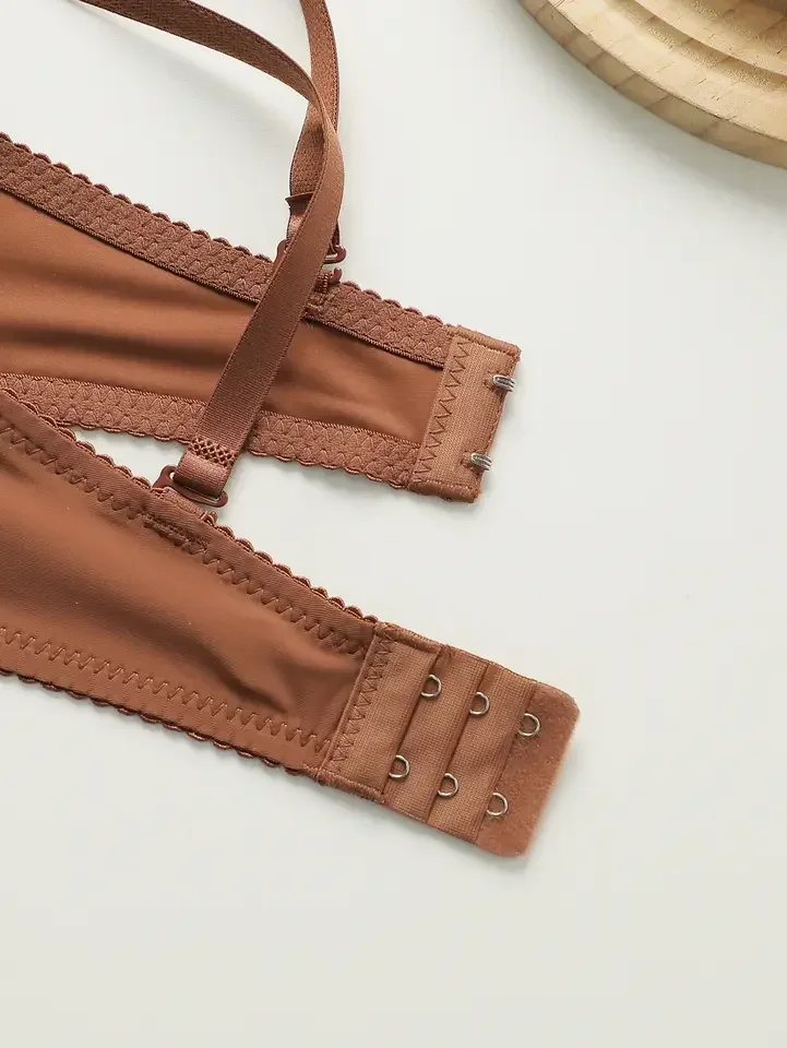 New Hot Selling Solid Color Daily 2-piece Set with Steel Rim push up Bra for Women Underwear Set J2611 - Image 5