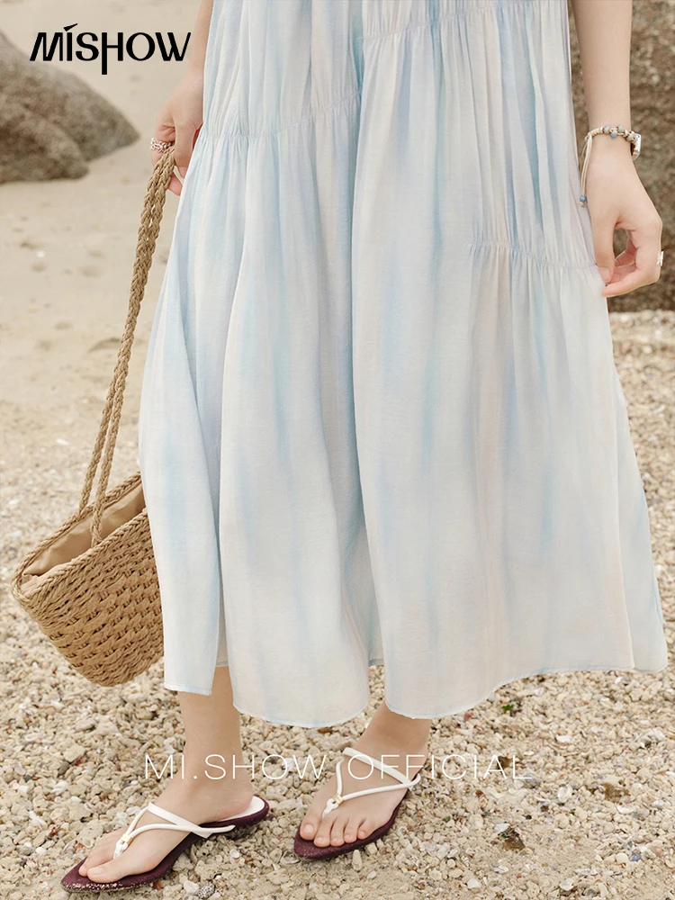 MISHOW Summer Holiday Camisole Dress for Women 2025 New Tie Dye Slim Sleeveless Seaside Long Dresses Female Fashion MXE12L2118 - Image 3