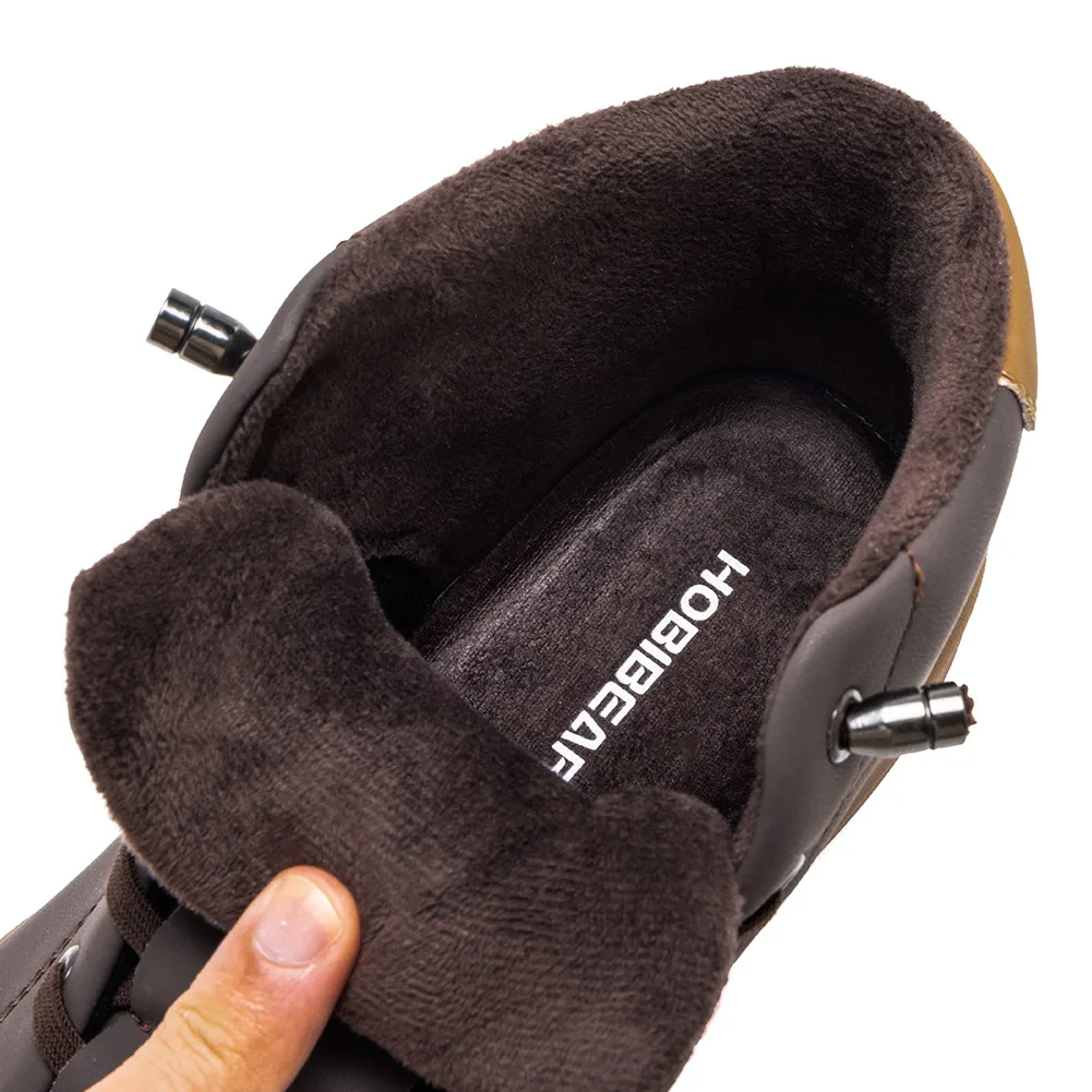 HOBIBEAR Unisex Mid-Top Barefoot Boots Wide Width Minimalist Faux Fur Lined Ankle Shoes Zero-Drop Artificial Leather Sneakers - Image 2