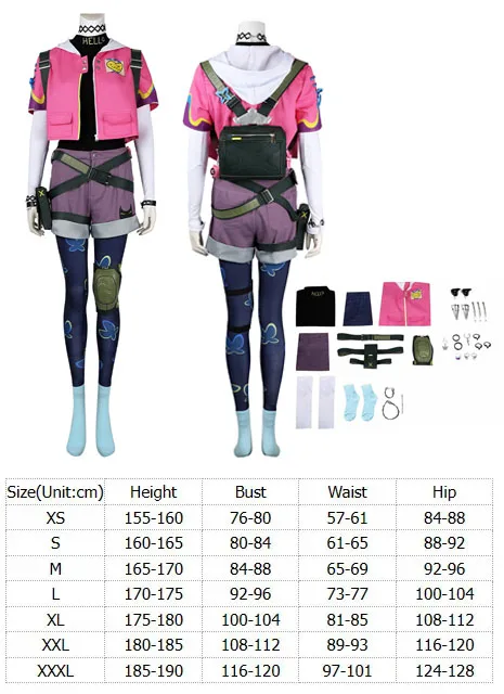 Women Girls Clove Cosplay Jacket Pants Bag Game Valorant Costume Fantasy Outfits For Adult Female Halloween Carnival Suit - Image 6