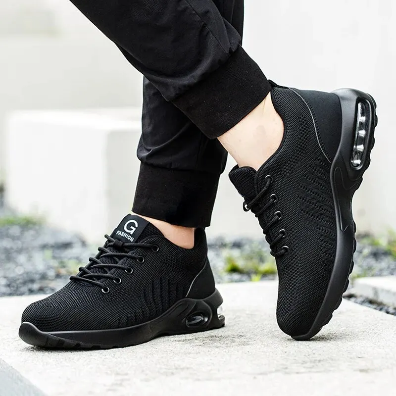 Air Cushion Work Safety Shoes For Men Women Breathable Work Sneakers Steel Toe Shoes Anti-puncture Safety Protective Shoe - Image 6