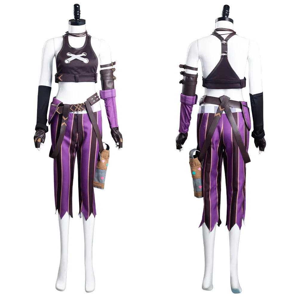 Arcane LOL Powder Jinx Cosplay Women Costume for Female Girls Disguise Disfraz Clothing Outfits Halloween Carnival Roleplay Suit - Image 2