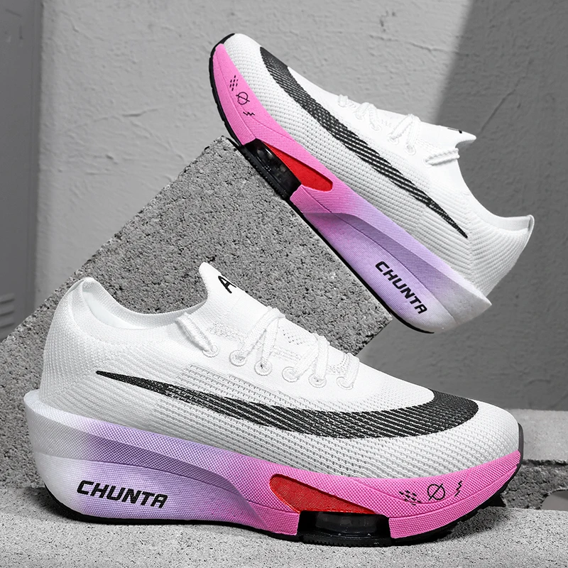 Air Cushion Running Shoes Marathon Speciality Men Sports Breathable Lightweight Women's Comfortable Athletic Nonskid Sneakers - Image 3