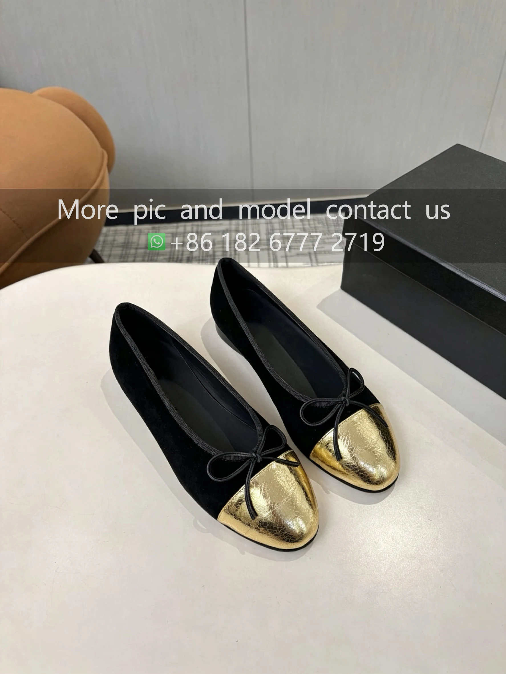 Mirror quality designer shoes women's casual shoes genuine leather Round Toe Bow Ballet Flat Shoes luxry slip-on shoes - Image 4