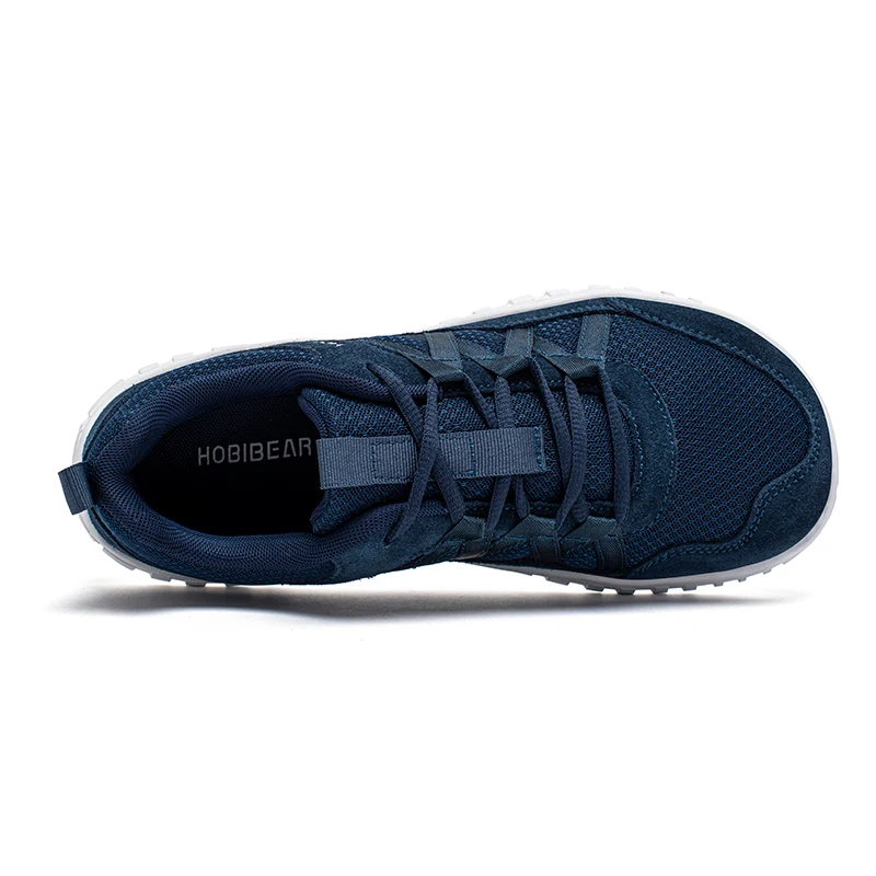 HOBIBEAR Wide Toe Walking Shoes Men Women Non Slip Outdoor Sneakers Lace Up Mesh Breathable Running Shoes - Image 3