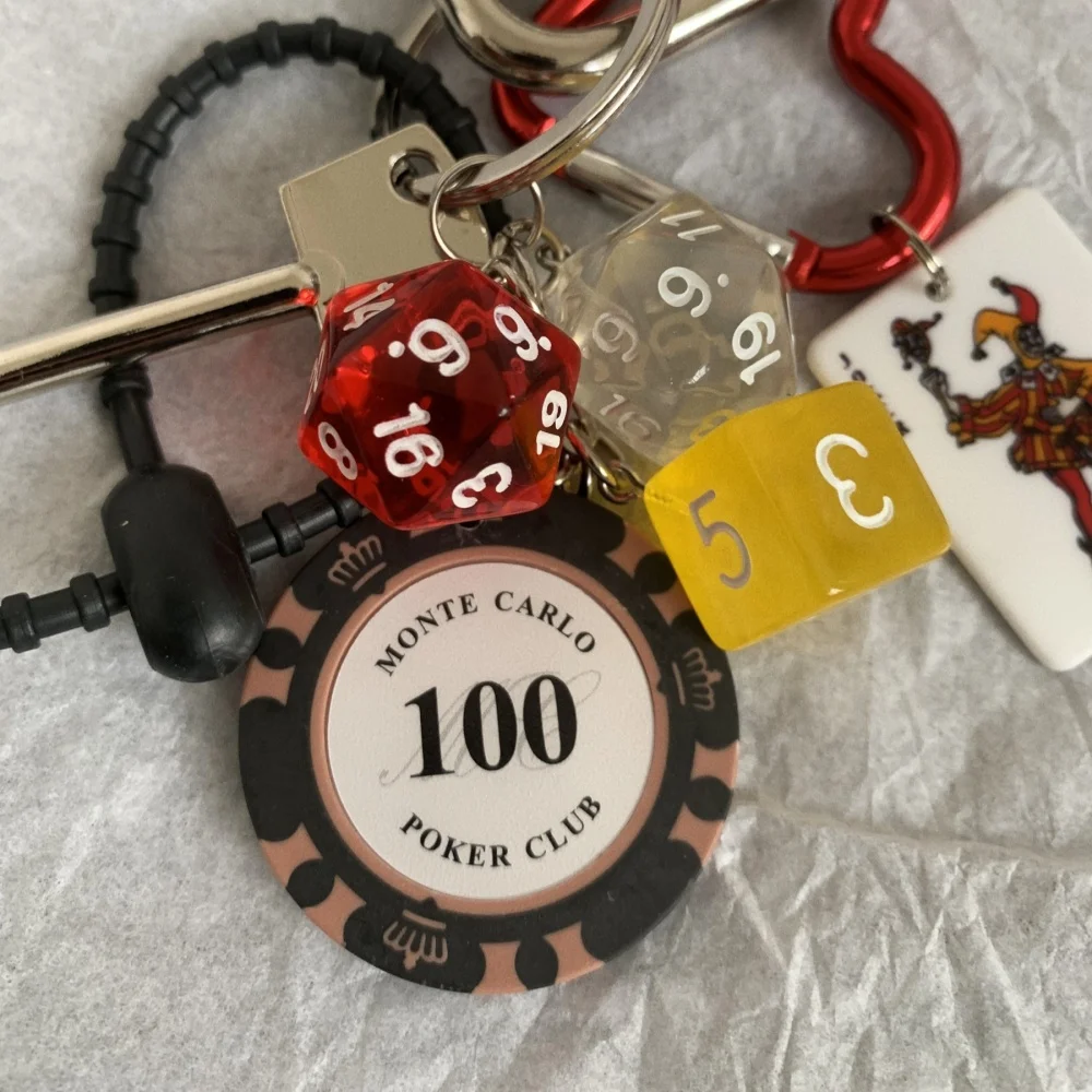 Original Keychain Ins Niche Cleanfit Trendy Leather Heart Hanging Accessories Glasses Spring Rope Keychain Girls' BagY2K Pendant - Image 5