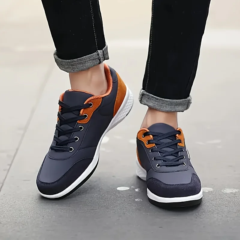 YRZL Men Shoes Spring Autumn Waterproof Walking Sneakers Leisure Male Leather Sports Shoes Non-Slip Footwear Tennis for Men - Image 3