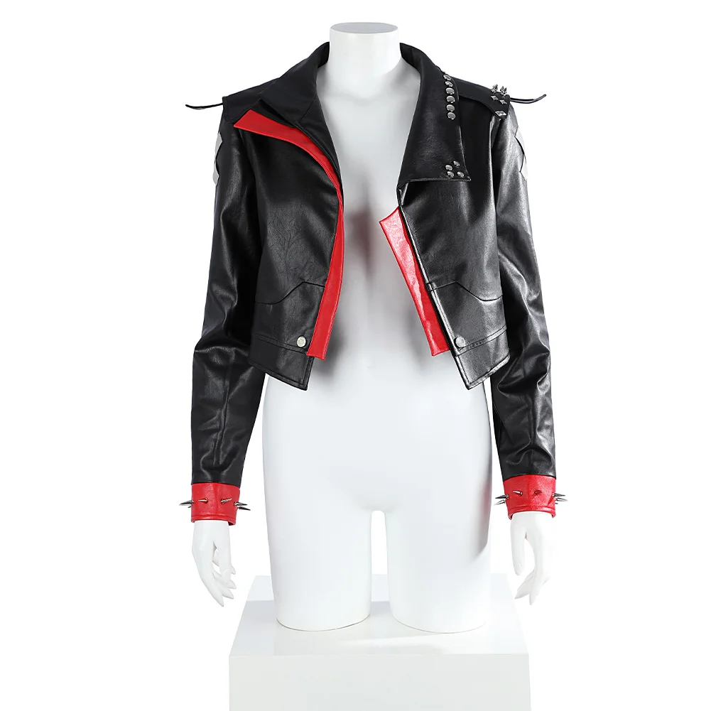 Arcane 2 Game LOL Vi Cosplay Women Black PU Leather Coat Costume Female Jacket Disguise Top Coats Party Halloween Carnival Party - Image 3