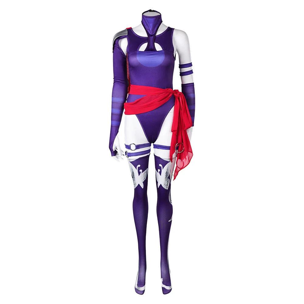 Disguise Psylocke Cosplay Women Fantasy Purple Jumpsuit Movie Rivals Costume Outfits for Female Clothes Halloween Carnival Suit - Image 3
