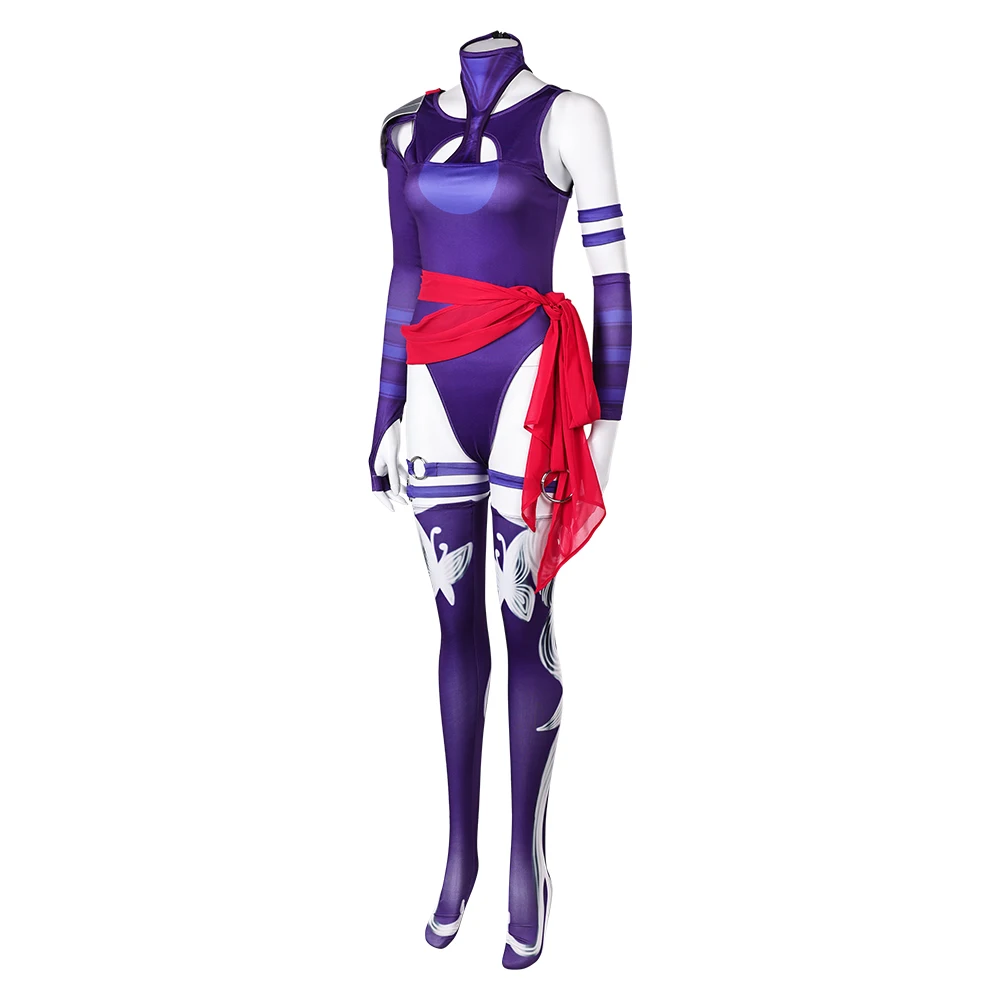 Disguise Psylocke Cosplay Women Fantasy Purple Jumpsuit Movie Rivals Costume Outfits for Female Clothes Halloween Carnival Suit - Image 4