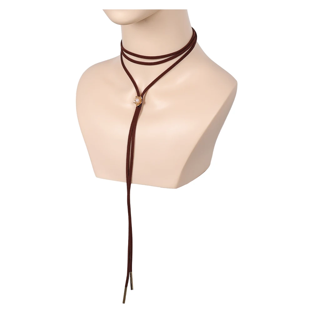 Female Halloween Aerith Cosplay Jacket Dress Wig Necklace Game Final Cosplay Fantasy Roleplay Costume Carnival Party Clothing - Image 4