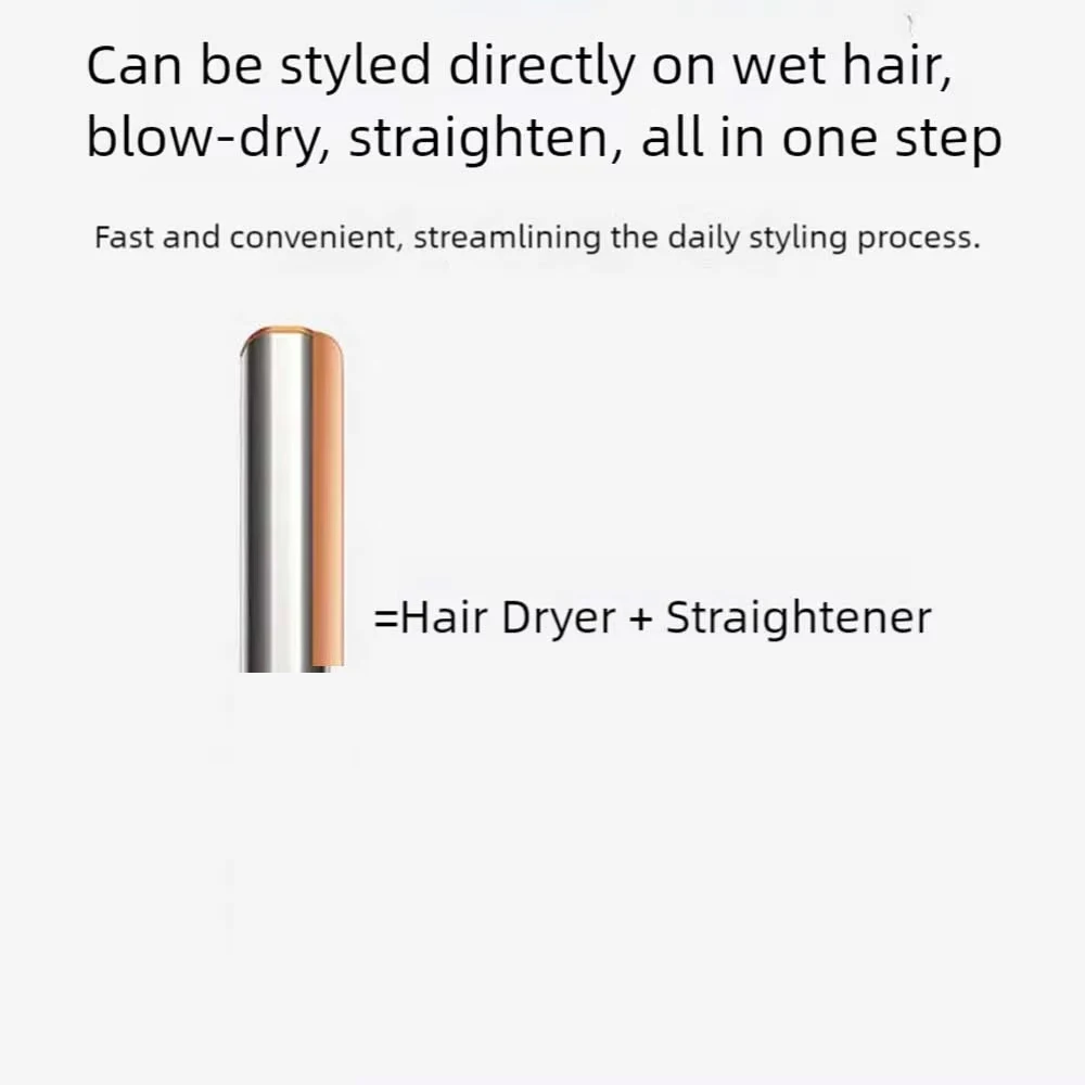 Professional 2-in-1 Hair Dryer and Straightener Negative Ion Iron Long Lasting Styling Tool Wet and Dry Straightener - Image 6