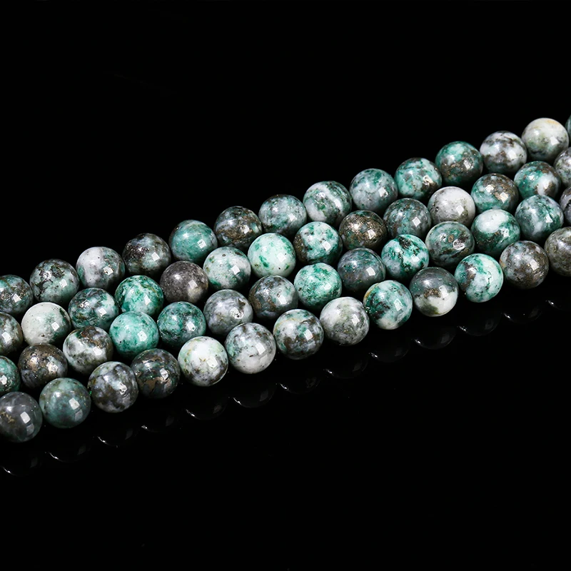 Wholesale Natural Rock Bridgeite Green Iron Ore Stone Bead For Jewelry Making DIY Handmade Necklace Bracelet Accessories - Image 2