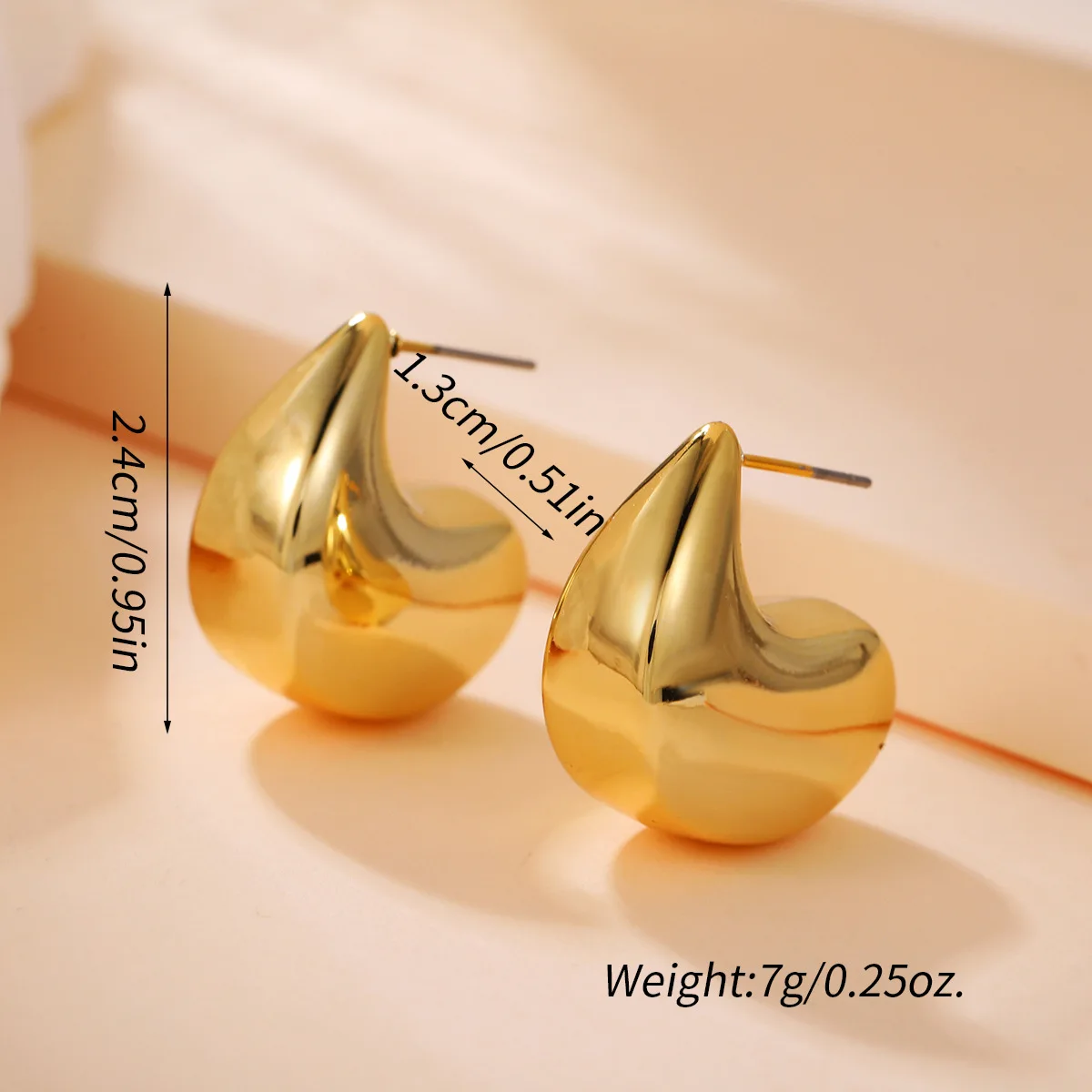 Retro Twist Metal Drop Earrings for Women European Irregular Geometry C Shape Water Droplet Dangle Earrings Party Jewelry Gift - Image 5