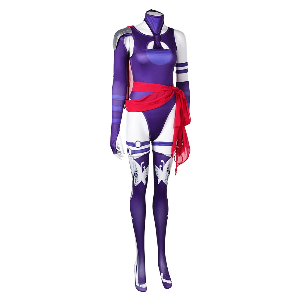 Disguise Psylocke Cosplay Women Fantasy Purple Jumpsuit Movie Rivals Costume Outfits for Female Clothes Halloween Carnival Suit - Image 5