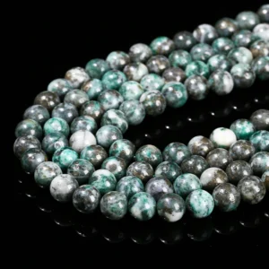 Wholesale Natural Rock Bridgeite Green Iron Ore Stone Bead For Jewelry Making DIY Handmade Necklace Bracelet Accessories