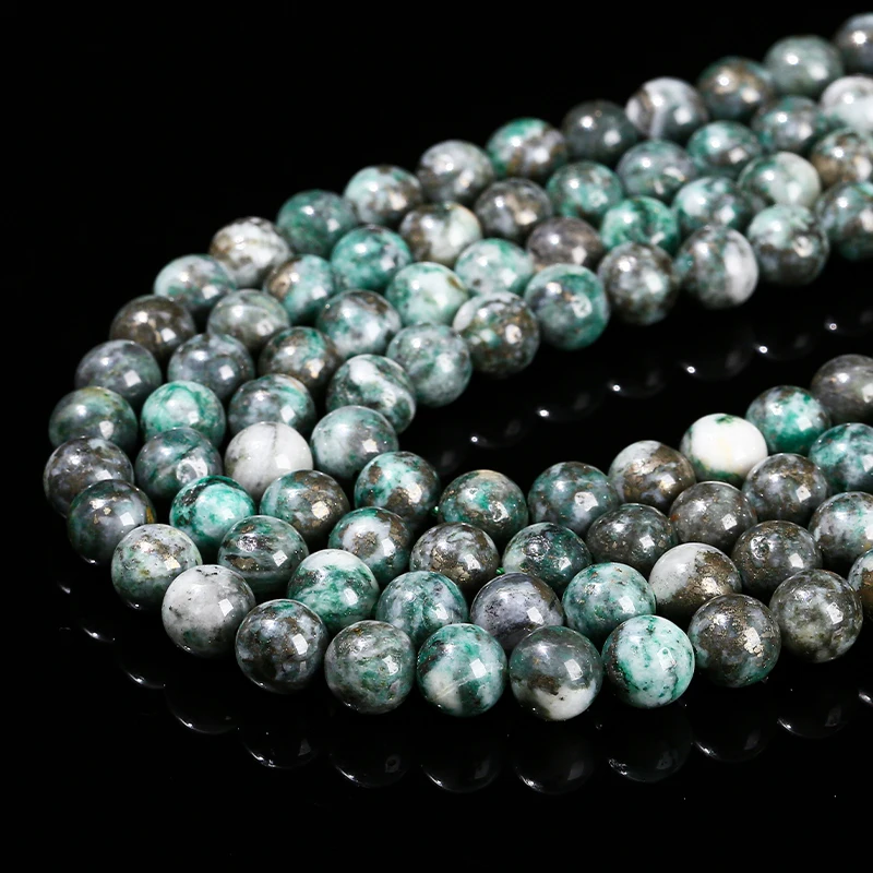 Wholesale Natural Rock Bridgeite Green Iron Ore Stone Bead For Jewelry Making DIY Handmade Necklace Bracelet Accessories