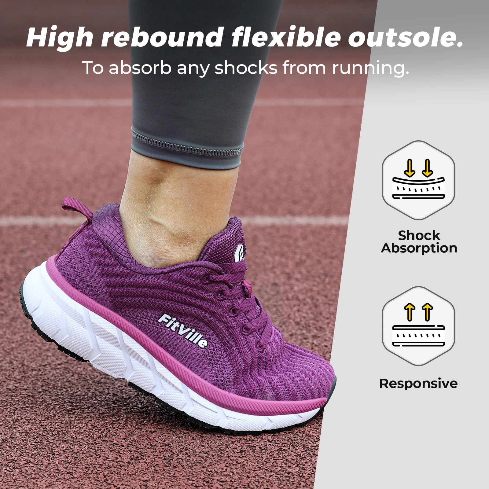 FitVille Wide Toe Box Shoes For Women Breathable Wide Fit Running Shoe Lightweight for Swollen Feet with Cushioned Relief Pain - Image 4