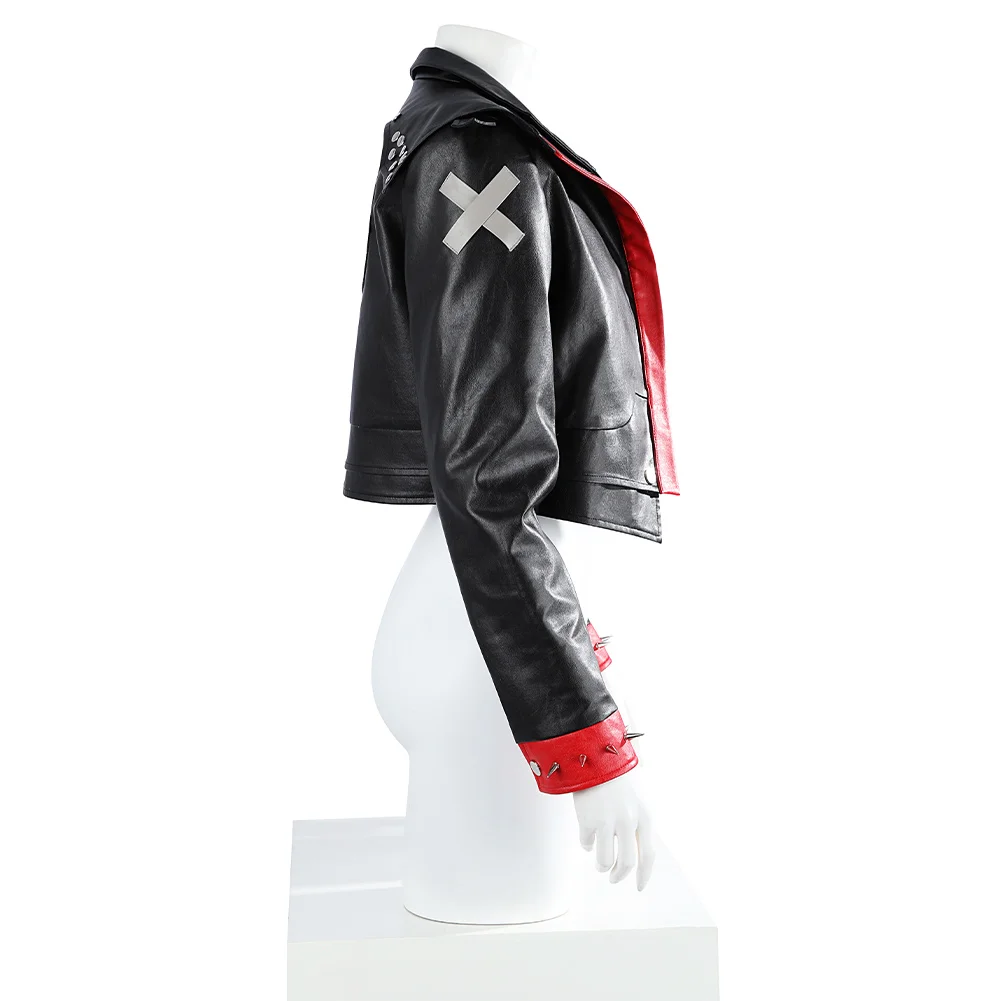 Arcane 2 Game LOL Vi Cosplay Women Black PU Leather Coat Costume Female Jacket Disguise Top Coats Party Halloween Carnival Party - Image 5