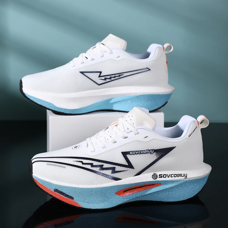 Running Shoes Carbon Board Speciality Marathon Men Sports Breathable Lightweight Women's Comfortable Athletic Nonskid Sneakers - Image 2